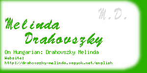 melinda drahovszky business card